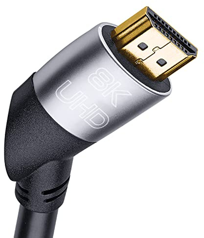 OEHLBACH Easy Connect UHD Ultra High Speed HDMI-Kabel - (48 Gbit/s, 8K 60Hz, 4320p, 4K 120Hz, Dolby Vision, Dynamic HDR 10+, 21:9, 3D, VRR, eARC) - 2m schwarz