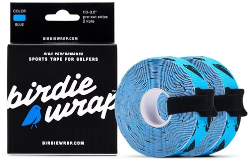 BirdieWrap Golf Sports Tape Wrap, 4-Way Stretch Athletic Tape for Hands and Fingers, Waterproof, Pre-Cut 110 Golf Finger Tape Strips, Blisters, Nicks Protection Sports Finger Tape.
