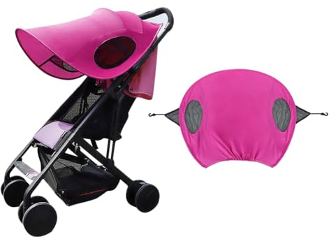 Kinderwagen Sonnenschutz Universal Sonnensegel UV Schutz UPF 50+ Sonnenverdeck Verstellbares Sonnendach Wasserdichter Sonnenschirm Regenschutz Sonnenblende Abdeckung für Babywagen Buggy Sportwagen