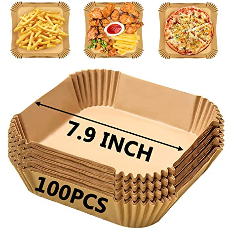 Air Fryer Liners for Philips 4.2L Air Fryer, Airfryer Liners Disposable Non-Stick Air Fryer Parchment Paper Liners Food Grade Air Fryer Disposable Paper Liners for COSORI, Ninja, Tower