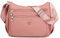 FORRICA Casual Sac Bandoulière Femmes Grand Sac Messager Multipoches Nylon Léger Sac Porte Epaule Rose