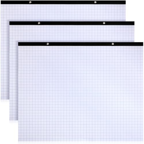 Fainne Großes Ingenieurspapier, kariert, 55.9x43.2 cm, Querformat, 10.2x10.2 cm, Raster-Grafikpapier, riesiger Zeichenblock, Blaudruck, Skizzieren, für Ingenieure, Architekten, Designer, Ze, 3 Stück