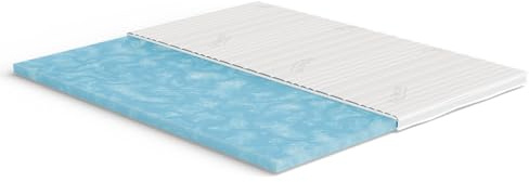 Meisterschlaf Gelschaum Topper 280x200 cm – Höhe 7cm – RG 50 – Oeko-TEX® Standard 100 – Tencel™ Lyocell 3D Doppeltuch-Bezug waschbar – für weicheres Liegegefühl auf harten Matratzen – Made in Germany