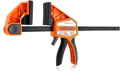Vanquish Einhandzwinge, Heavy Duty Schnellspanner Einhandzwingen für die Holzbearbeitung, Spannweite 304 mm- Spannkraft 130kg, 3612