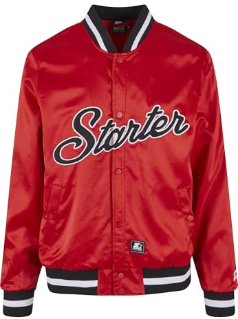 Starter svart etikett herr start satin collegejacka jacka, Cityröd, M