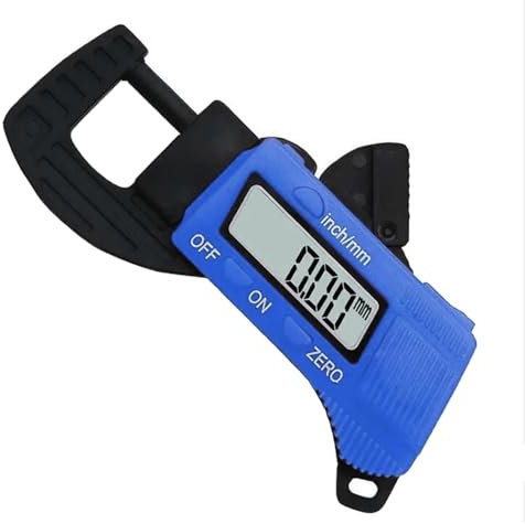 Bestgle Spessimetro Elettronico, 0-12.7mm Misuratore di Spessore Misuratore di Spessore a Quadrante Digitale Manuale Ad Alta Precisione con Display LCD