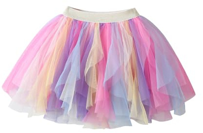 DXTON Toddler Girls Tutu Skirt for Party Multicoloured Tulle for 2-10 Years SK202 3T