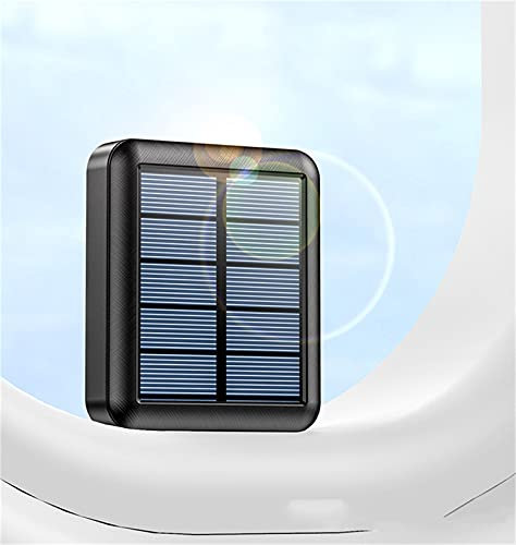 Caricabatterie solare 20000mAh Mini Solar Power Bank integrato Cavo USB Tipo C Caricabatterie esterno portatile Powerbank, nero