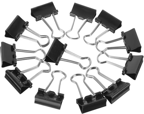HAPINARY 24stücke Schwarze Binder Clips Mit Langem Dokumentenfixierung Für Büro Und Schule Für Organisation Von Unterlagen Und Tickets