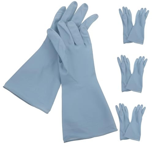 MAGICLULU 4 Paare Lange Spülhandschuhe Für Geschirrspülen Wiederverwendbare Küchenhandschuhe Haushaltshandschuhe Für Reinigungsarbeiten Schützen Vor Nässe Und Schmutz