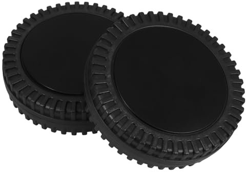 HANABASS 2pcs 6-inch Plastic Bbq Grill Replacement Wheels Black Covers, Sturdy Wheel Set for Grill Cart, Trolley, and Outdoor Barbecue Spare Parts