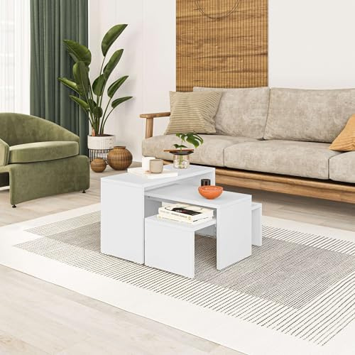 Totò Piccinni Tavolino SQUARE da Salotto 65X65 in Legno (Bianco)