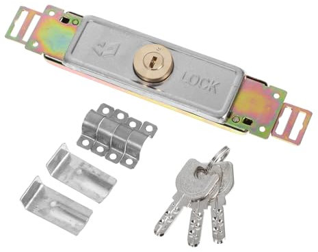 HOMSFOU Garage Door Lock Kit High Security Deadbolt Rim Lock for Doors Weather Resistant Easy Install