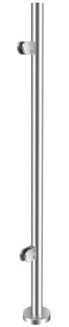 Pali universali per ringhiera, 110 cm, diametro 42 mm, in acciaio inox, pali per recinzione, pali angolari in metallo