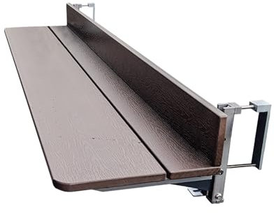 ZYYLIVR Höhenverstellbarer Klappbarer Balkonhängetisch, Praktischer Hängender Balkontisch Für Geländer, Für Balkon, Garten Und Terrasse(27x120cm/10.6x47.2in)