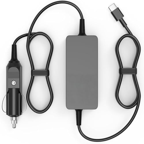 12V/24V Netzteil 100W Universal KFZ USB C Ladegerät Zigarettenanzünder | Kompatibel mit Lenovo Asus Dell HP Acer Dell Microsoft Surface Razer MacBook Msi USB C Ladekabel