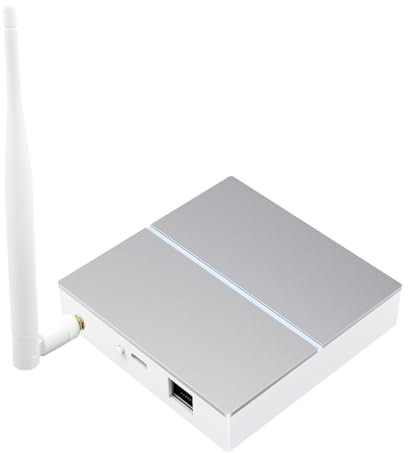 Kdouehg Hub de Enlace Inteligente Tuya Zigbee 3.0 con Cable y Antena para Control Remoto Inalámbrico.