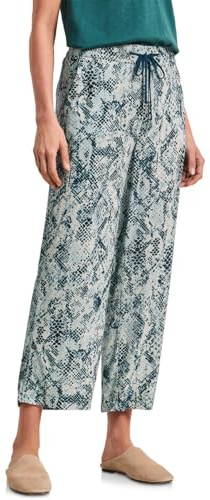 Street One Gemusterte Wide Leg Hose