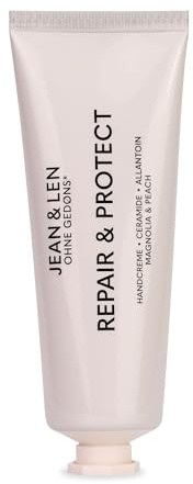 Jean & Len Handkräm Repair & Protect, vegan, 75 ml | Förser mycket torra och spruckna händer med fukt, absorberas snabbt, utan parabener & silikoner