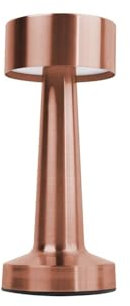 PRENDELUZ Lámpara LED baja recargable oro rosa regulable CCT (1500K/3000K/6000K) activación táctil 2W 1200mAh USB-C 21x9 cm luz auxiliar sobremesa elegante