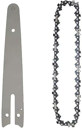Guide Saw Chain and Guide Bar for Cutting Plywood Carving Laminated Flooring 8In, Silvery, 8 in