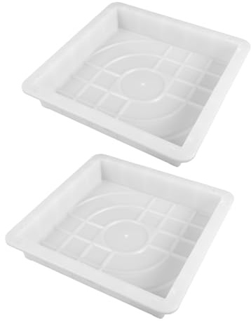 2pcs Plastic Concrete Molds Brick Template for Sidewalk Gardens | Stepping Paver Mold, DIY Garden Path Maker, Easy to Use and Simple to Clean