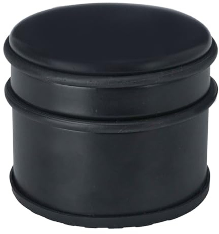 LS-LebenStil Premium Türstopper 9cm | 1,1 kg | Schwer | mit Gummi-Ring | Schwarz Matt | Bodenstopper Türpuffer Türhalter Türsack Fensterstopper Boden Gummi Tür Stopper Buchstütze
