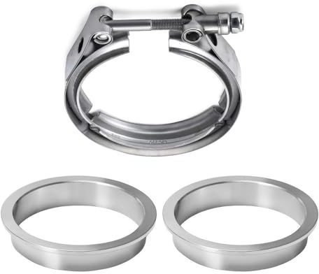 Morsetto a banda V, Kit di fascette a V e flange piatte in acciaio inossidabile di diverse dimensioni(51mm 2inch)