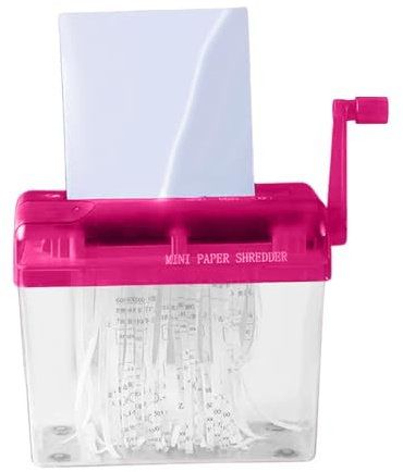 Manual Paper Shredder Compact Machine Tool Office Supplies Security