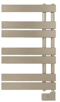 CREATE Riscaldatore Elettrico da Bagno in Acciaio Inox, 80 x 50 cm, 2 in 1, 6 modalità di Funzionamento, Display LCD, Timer Fino a 24 Ore, 400 W
