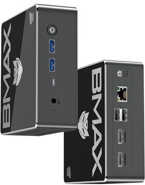 BMAX Mini PC B2Plus 8 GB + 128 GB + SSD Intel Celeron J4115 (fino a 2,5 GHz) Windows 10 (64 bit) Processore CPU Quad-core Desktop/HDMI/Mini DP WiFi Dual Band Gigabit Ethernet BT5.0