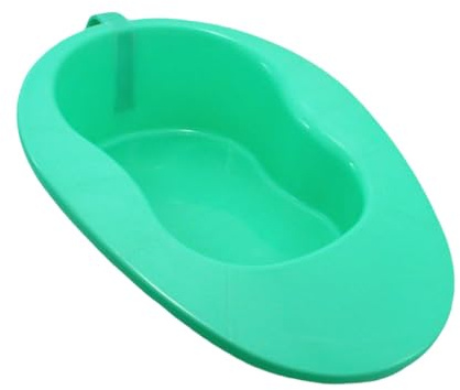 GLEAVI Bassin de Lit Horizontal en Plastique Poignée pour Femme Enceinte et Personnes Alitées, Urinoir Portable Ergonomique Bords Incurvés et Surface Large