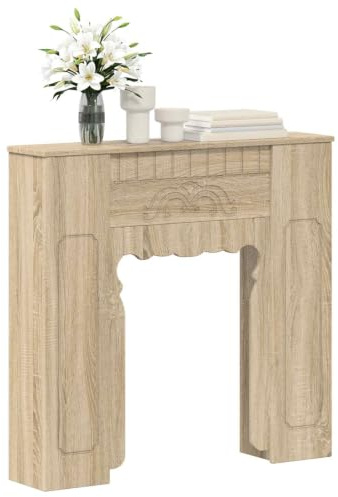 vidaXL Eldstadsram Sonoma-ek 93 x 20 x 89 cm Konstruerat trä