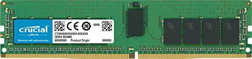 Crucial CT16G4RFD8266 - Memoria RAM de 16 GB (DDR4, 2666 MT/s, PC4-21300, Dual Rank x8, ECC, Registered, DIMM, 288 Pin)