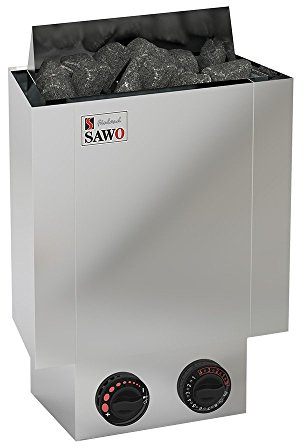 SAWO NORDEX MINI 3,6 kW Elektrische Saunaofen; mit integrierte Steuerung (NB-Modell); Multispannung: entweder Einphasig oder 2-Phasig; Edelstahl