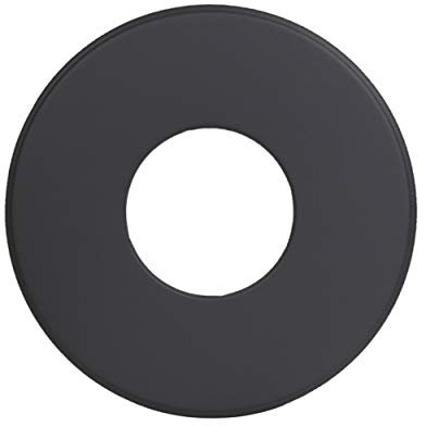 LANZZAS Rosace murale pour tuyau de poêle avec bord de 90 mm, pour le diamètre, DN Ø 120 mm, couleur : noir métallisé.