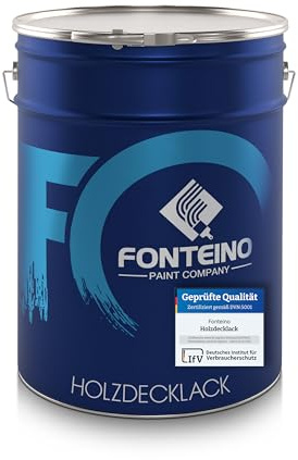 Fonteino Peinture Bois - Protection pour boiserie, meuble, volets, Microporeuse - Noir 5L