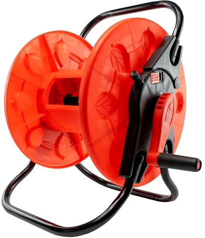 Garden Hose Reel Cart - Heavy-Duty 60m Capacity - UV-Resistant Polypropylene - Stable & Durable Outdoor Hose Storage - Easy Crank Rewind System - Weatherproof & Rust-Free - No-Tool Assembly
