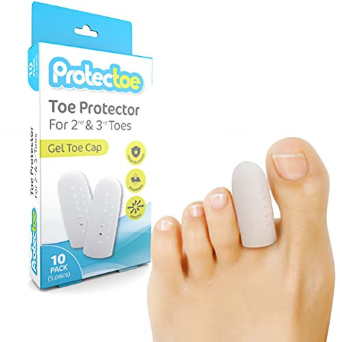 Protectoe Toe Protector Gel Toe Cap for 2nd & 3rd Toes Pack of 10