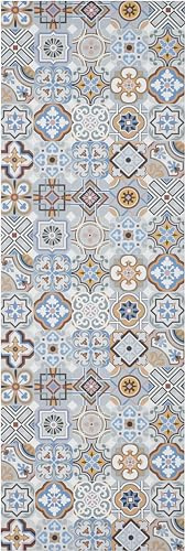 andiamo Teppich Läufer Marrakesch mit ruschhemmender Rückseite - Küchenteppich Küchenläufer Flur Läufer Teppichläufer 70 x 200 cm Blau-grau