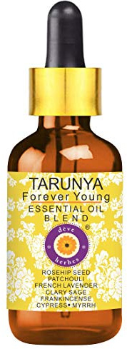Deve Herbes Tarunya - Forever Young - Miscela antietà di oli essenziali di patchouli, cipresso, salvia sclarea, mirra, incenso e lavanda francese in olio di rosa canina cilena 50ml (1.69 oz)