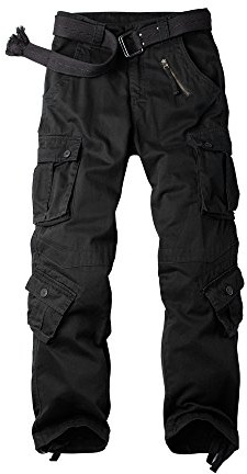 Aeslech Herren Cargohose Hose mit 8 Taschen Regular Fit Cargo Hose Baumwollhose Freizeithose Wanderhose Trekkinghose Outdoorhose für Männer