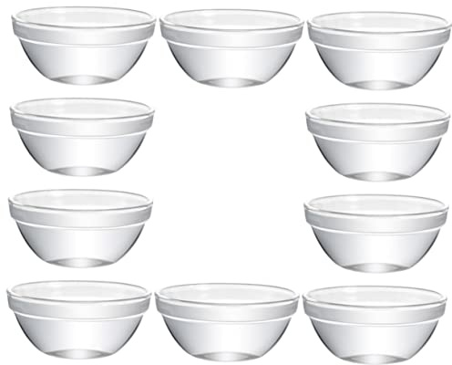 ULDIGI Mini Tazón De Preparación De Alimentos 10 Recipientes Transparentes para Mezclan De Soja De Cereales Prácticos para Postres Aperitivos Ml/Oz Fríos Multiusos Y Vasos para Postres