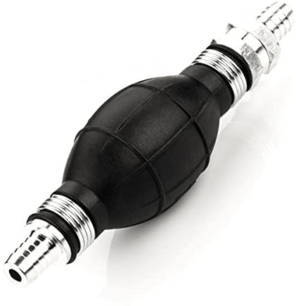 LST Kraftstoff Handpumpe Umfüllpumpe mit 12mm Schlauchanschluss, Förderpumpe für Benzin, Diesel, Öl, Wasser, Sechskantgewinde 22 mm, Einwegpumpe, Siphonpumpe für Kraftstoffsysteme