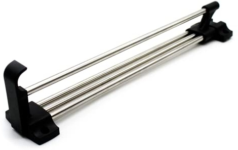 DOJA Barcelona | Kleiderbügel Ausfahrbar, Stabile Ausziehbare Kleiderstange | Pack 2 | 400 mm | in Stahl, Kunststoff | Kleiderschrank-Organisator für Schlafzimmerschrank, Ausziehbare Garderobe