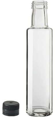 Esencia Andalusí Botellas vacías de cristal para Vino, Licor, Aceite, cerveza, Cristal, con tapón. Tipo Dórica transparente 500 ml (12)