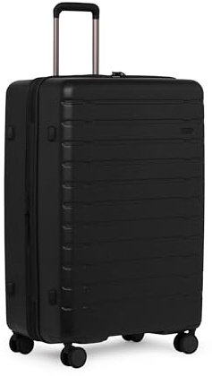 ANTLER - Stamford 2.0 Hard Shell Large Suitcase - Durable, Lightweight & Expandable, 4 Spinner Wheels - Adjustable Handle, TSA Lock, 81cm - Black