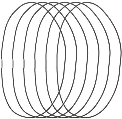 CAXUSD 6pcs Notebook Elastic Spring Bands Connecting Insert Refill Replacement Strap Bands Stretchy Closure Loop for Travel Journals Planner