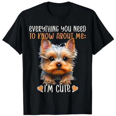 Teacup Yorkie Harness Plush Small Yorkshire Terrier Teacup T-Shirt