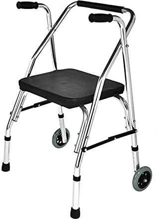 Rollator Walker mit Sitz, 180 kg, leichter Sit-to-Steh-Lauflernhilfen für Senioren, Erwachsene, ältere Frauen, Lauflernhilfen mit Griff und Rädern